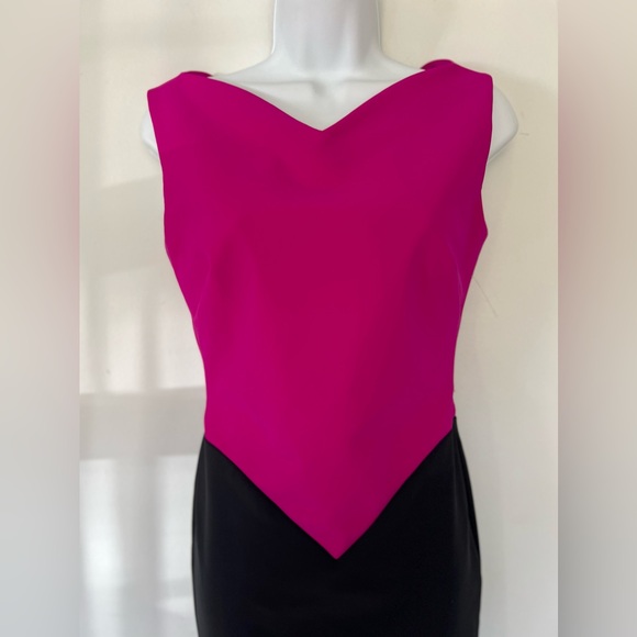 Greta Constantine color-block pink and black sexy Dress - Picture 6 of 15